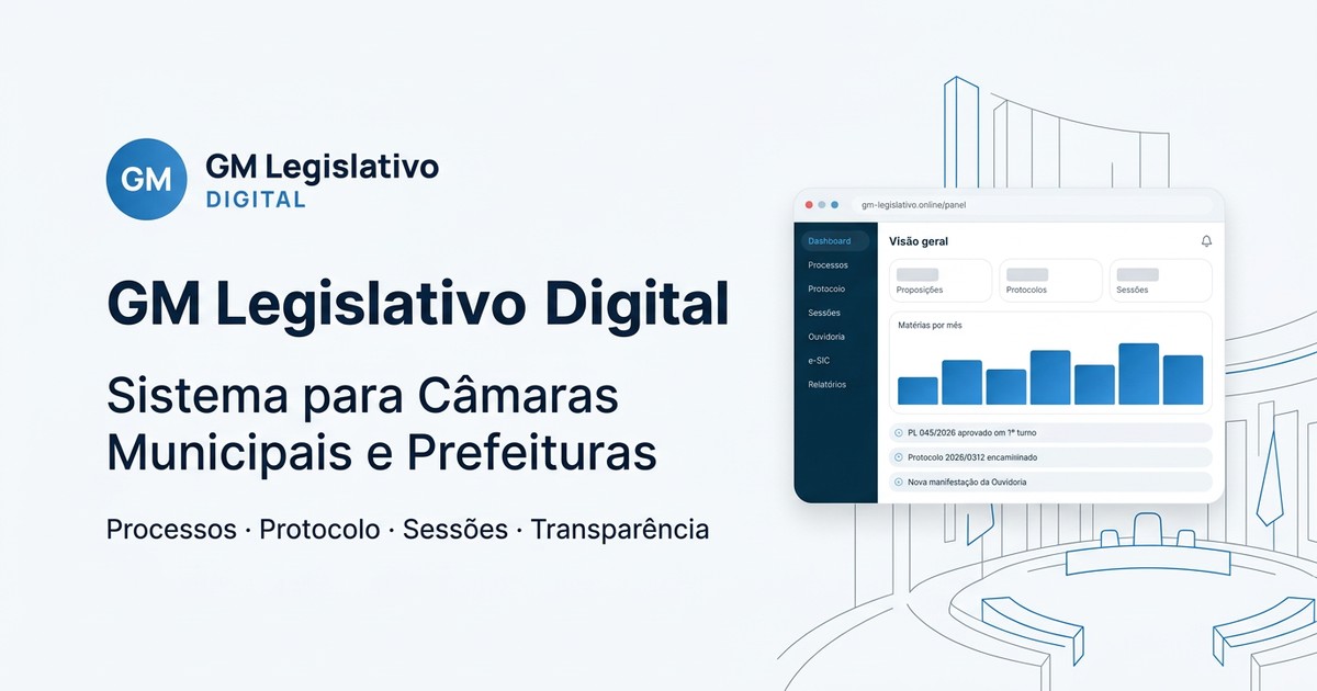GM Legislativo Digital — sistema para Câmaras Municipais e Prefeituras